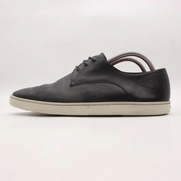 Santoni Atlantis Oxfords Shoes Men’s Size 8.5 Black Leather Low Top Sneaker
